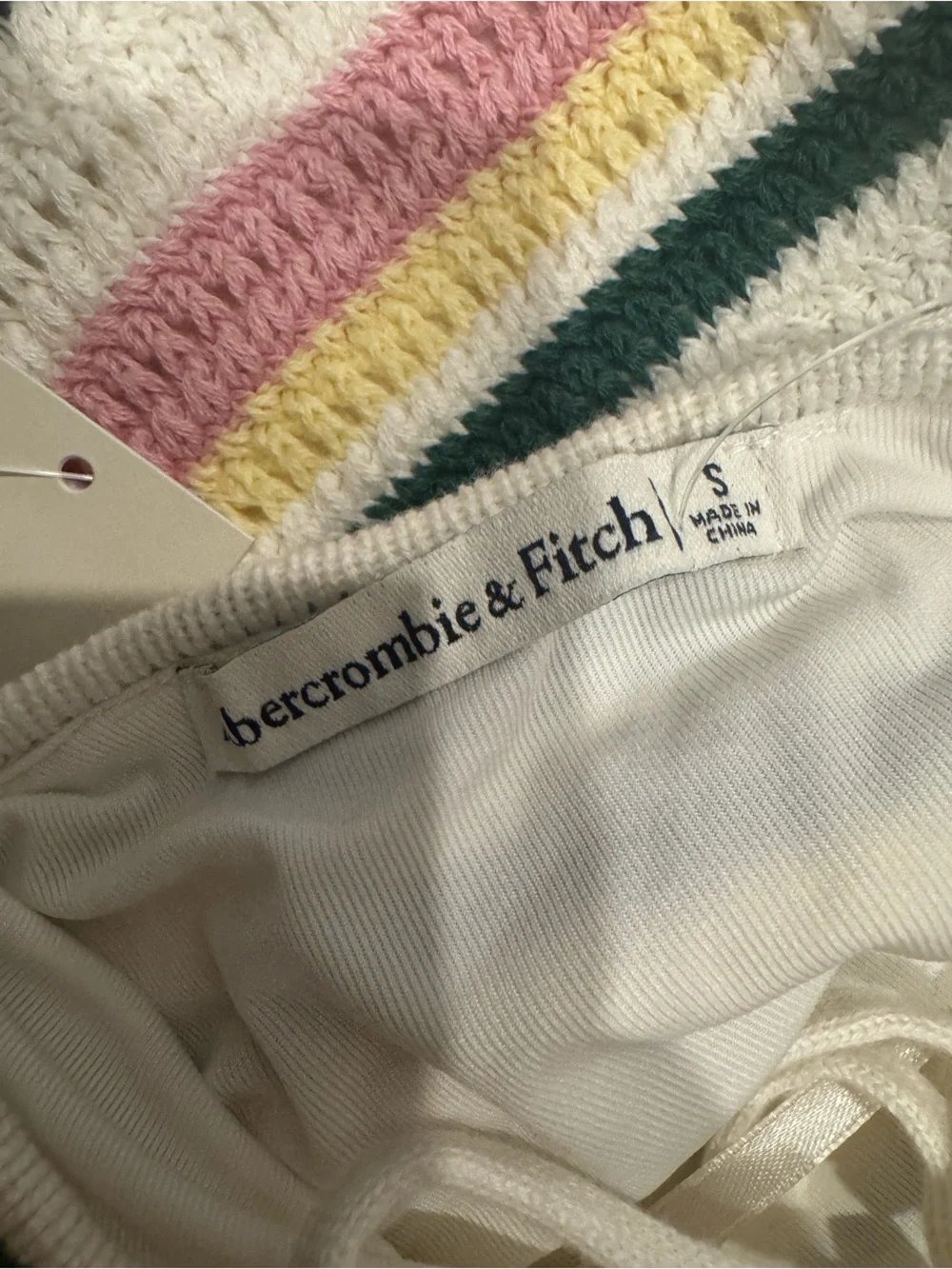 Abercrombie & Fitch Crochet Stripe Maxi Dress